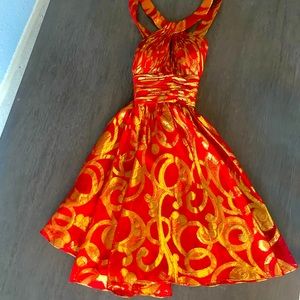 Aidan Mattox halter neck dress